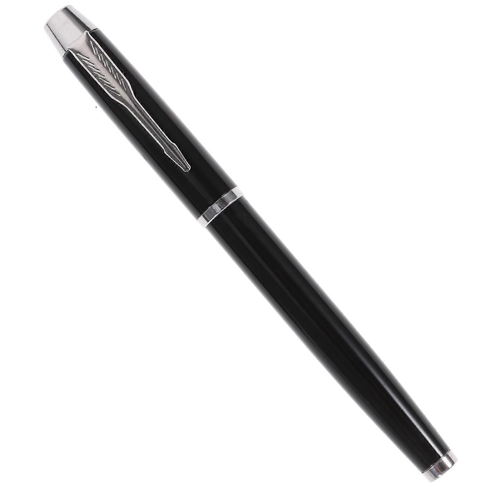 Metal Pen Wrapping Box Set Compact Rectangular Holder Case for Signature Pens Premium Black Design with Silver Accents Lightweight & Portable