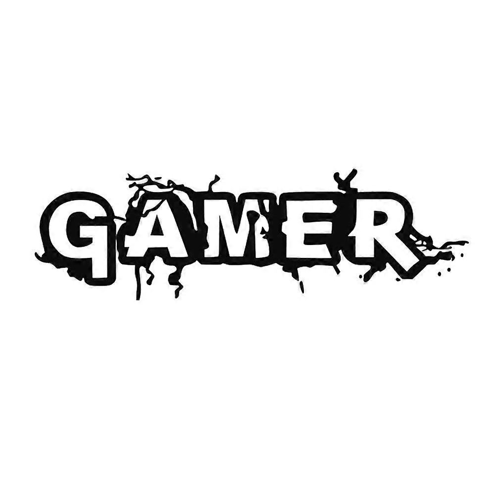 Gaming Wall Decor Rectangular Waterproof Black 57x20cm 1Set
