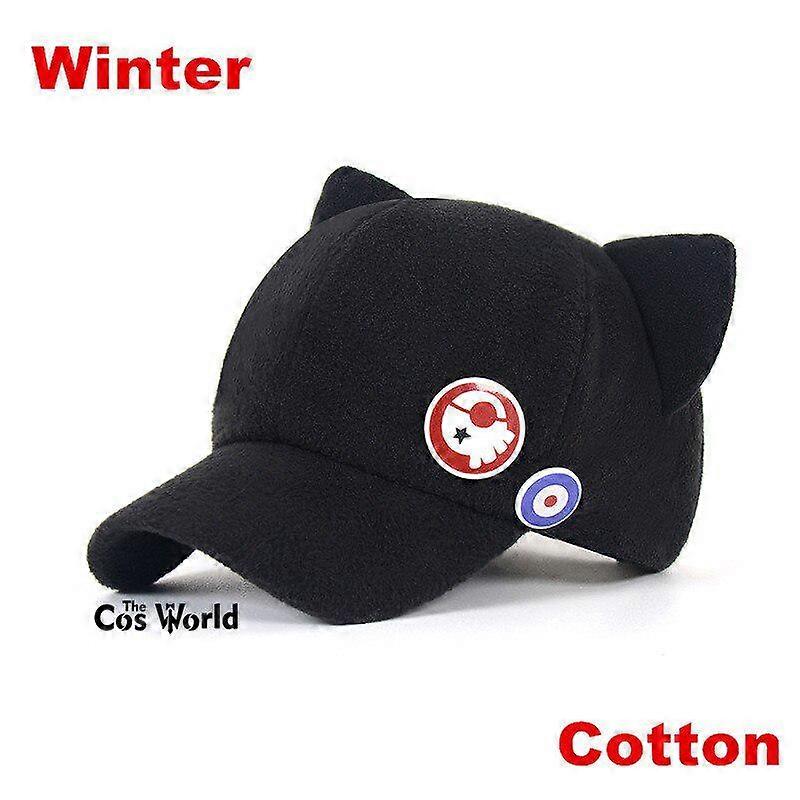 Anime EVA Shikinami Asuka Rangure Cat Ear Polar Fleece Hat Peak Cap Baseball Cap