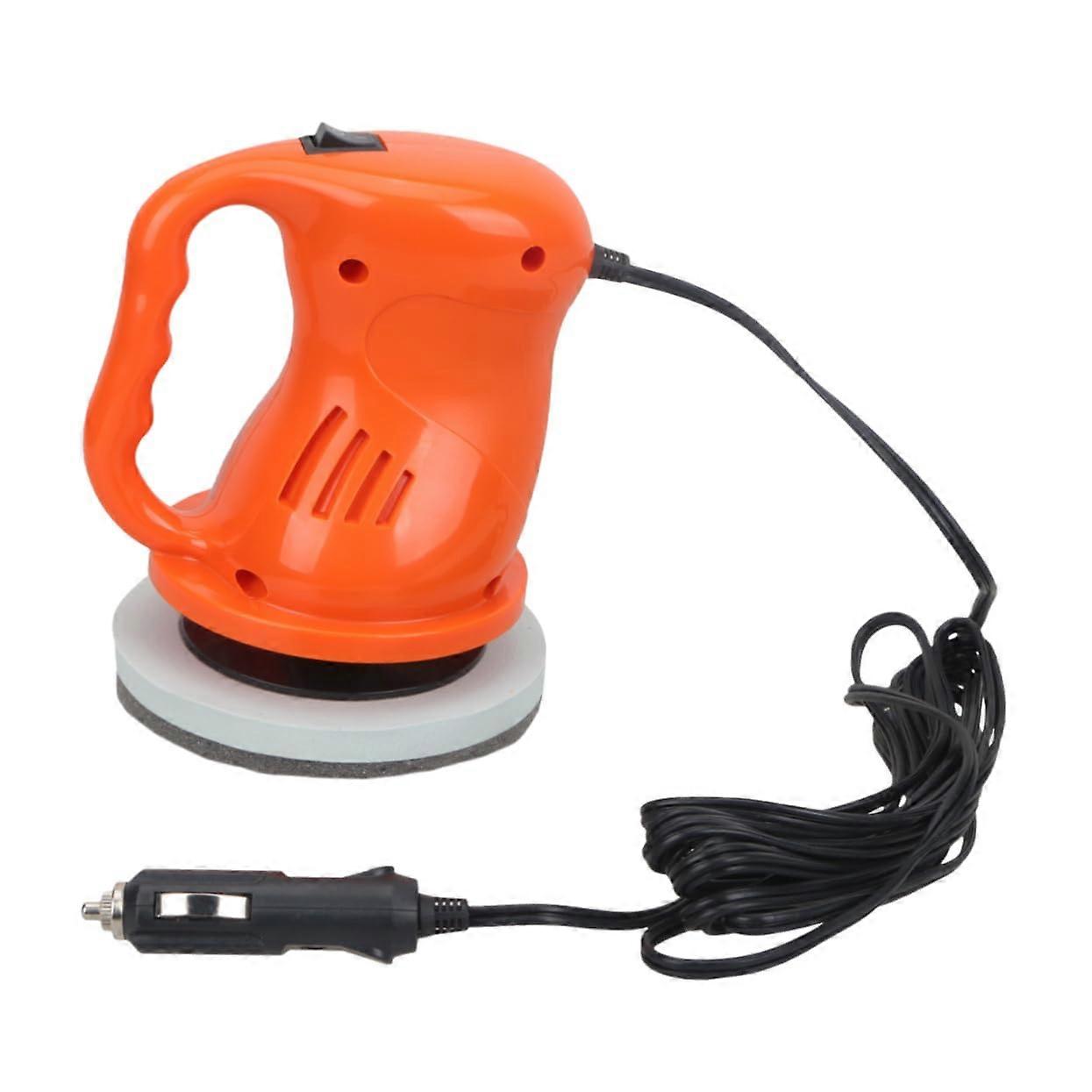 Mini Car Polisher for Waxing, Scratch  and Polishing Tool  Compact, Practical, and Durable for Vehicle Care and Paint Sealing, Orange