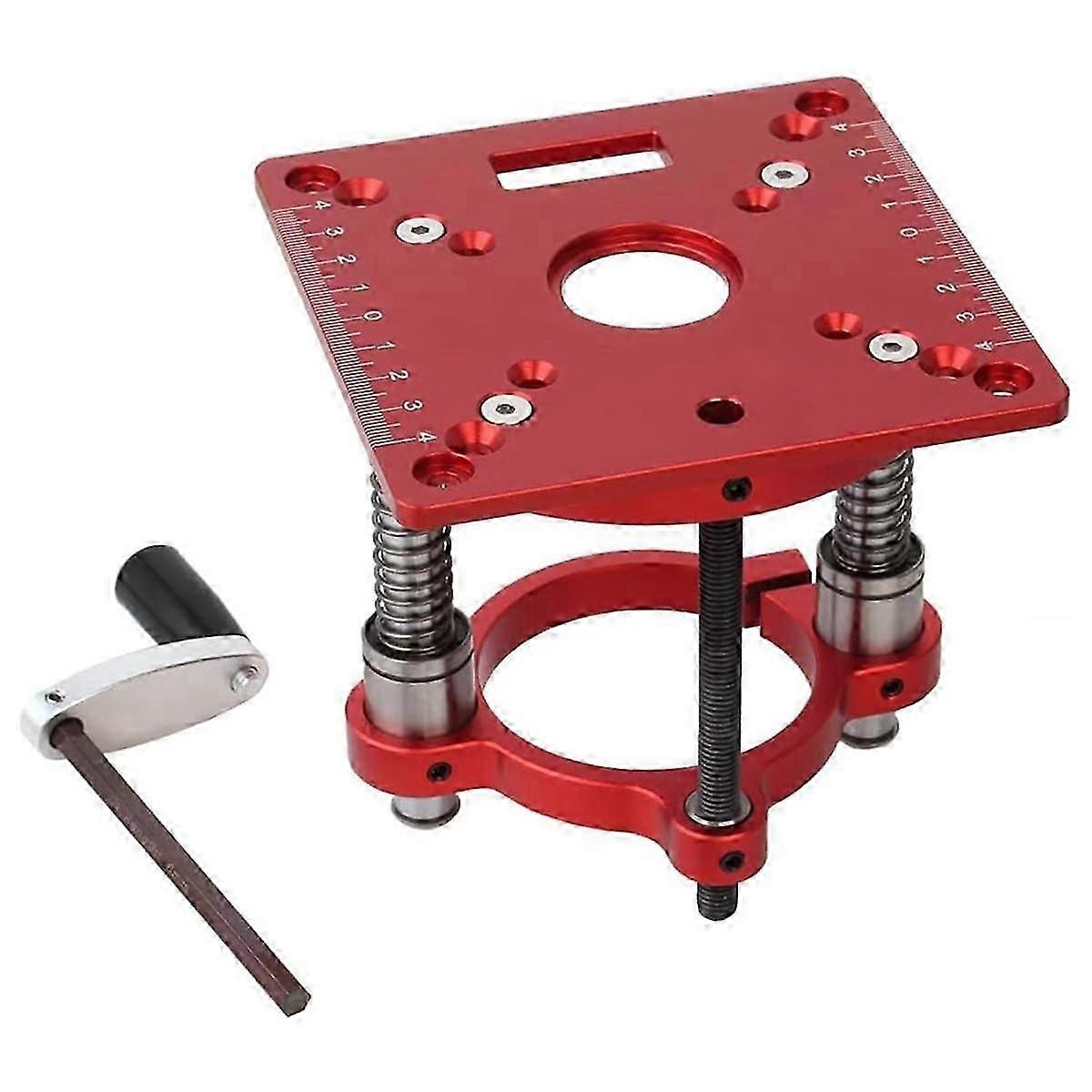 Mini Router Table Insert Plate and Router Lift for 65mm Universal Trimming Machine,Square Woodworki