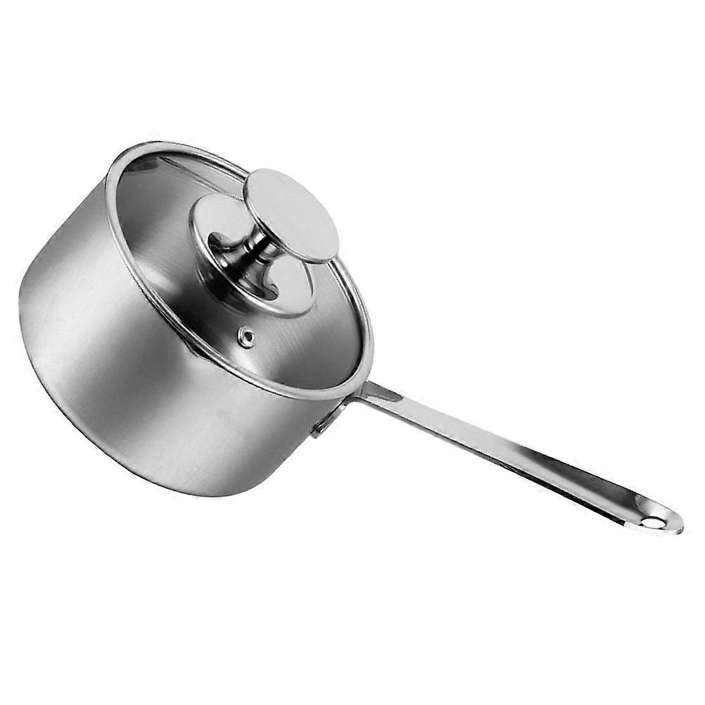 Stainless Steel Milk Pot with Lid, Multi Functional Saucepan for Induction, Soup, Milk, Instant Noodles, Efficient Heat Distribution