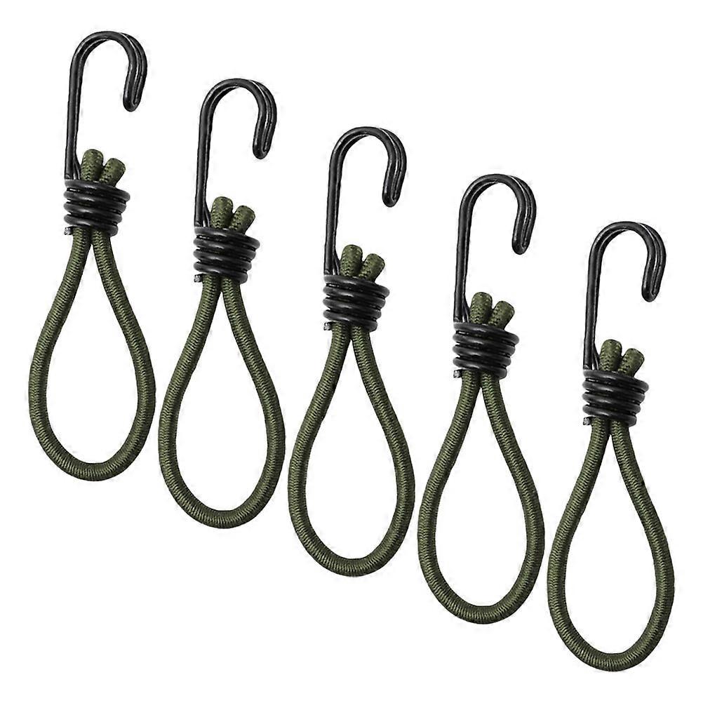 Camping Rope Buckle Tensioner Elastic Rope Hooks For Tent Fixing Outdoor Adventure Steel Material Compact Design 5Pcs