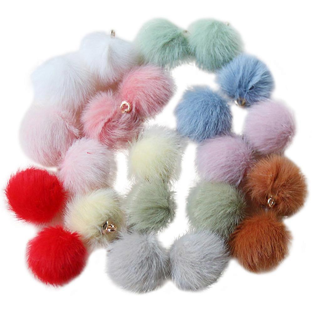 Woolen Yarn Ball Charm Sets For Jewelry Making Creative Earring Accessories 1.80X1.80X1.80CM 30Set