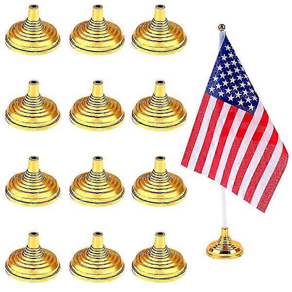 12 Round Table Flag Bases Mini Flag Poles Floor Stand Base for Tabletops (FMY)