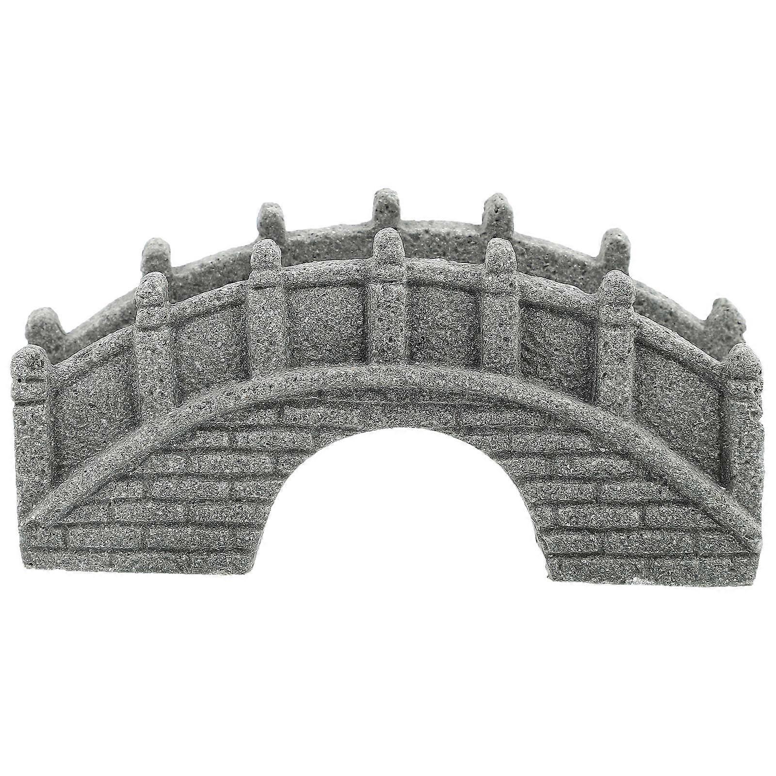 Sandstone Craft Simulation Bridge Decor 1Pc Grey Ideal For Home Decor And Garden Decoration