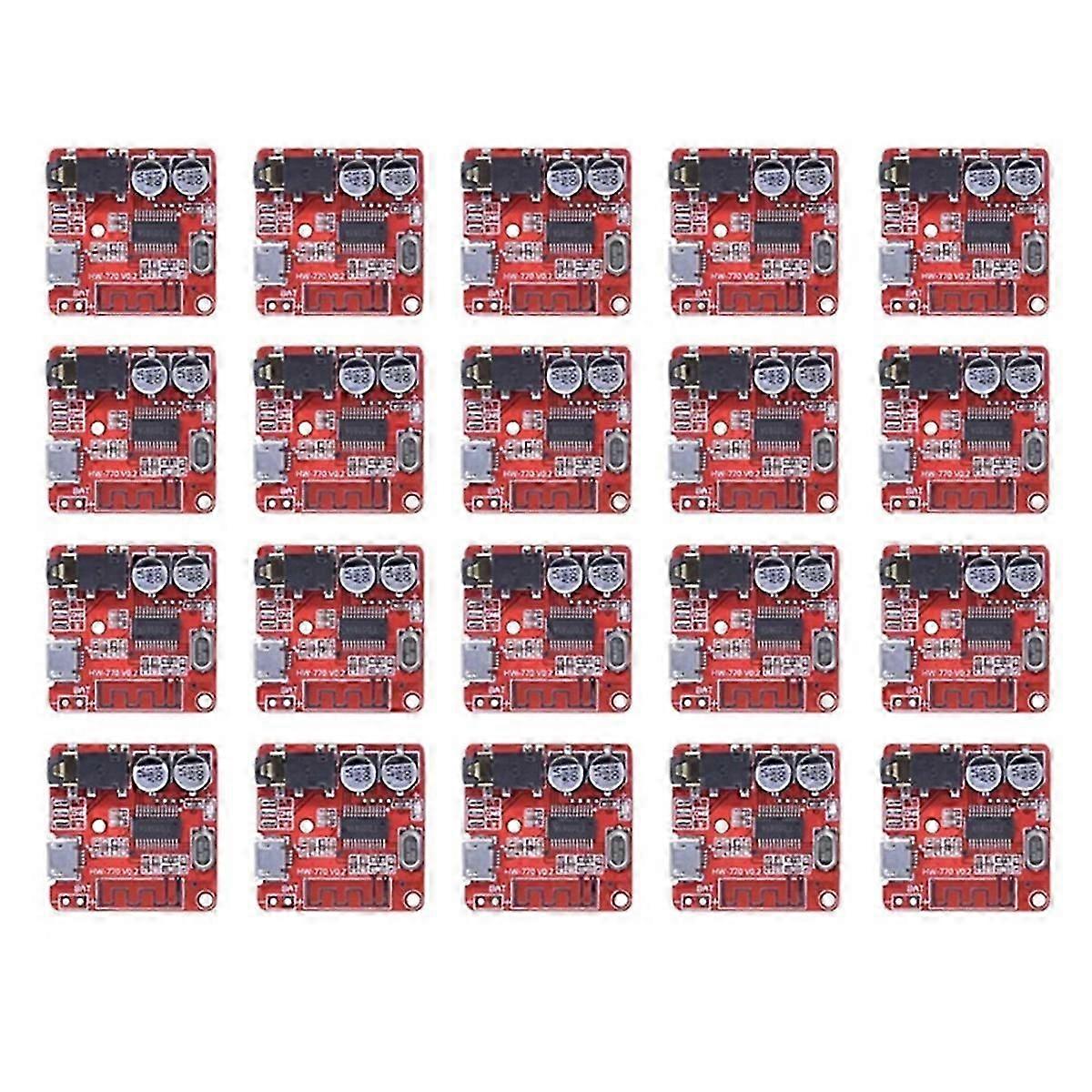 20PCS Bluetooth Audio Receiver Board MP3 Lossless Decoder Board Wireless Stereo Music Module 3.7-5V