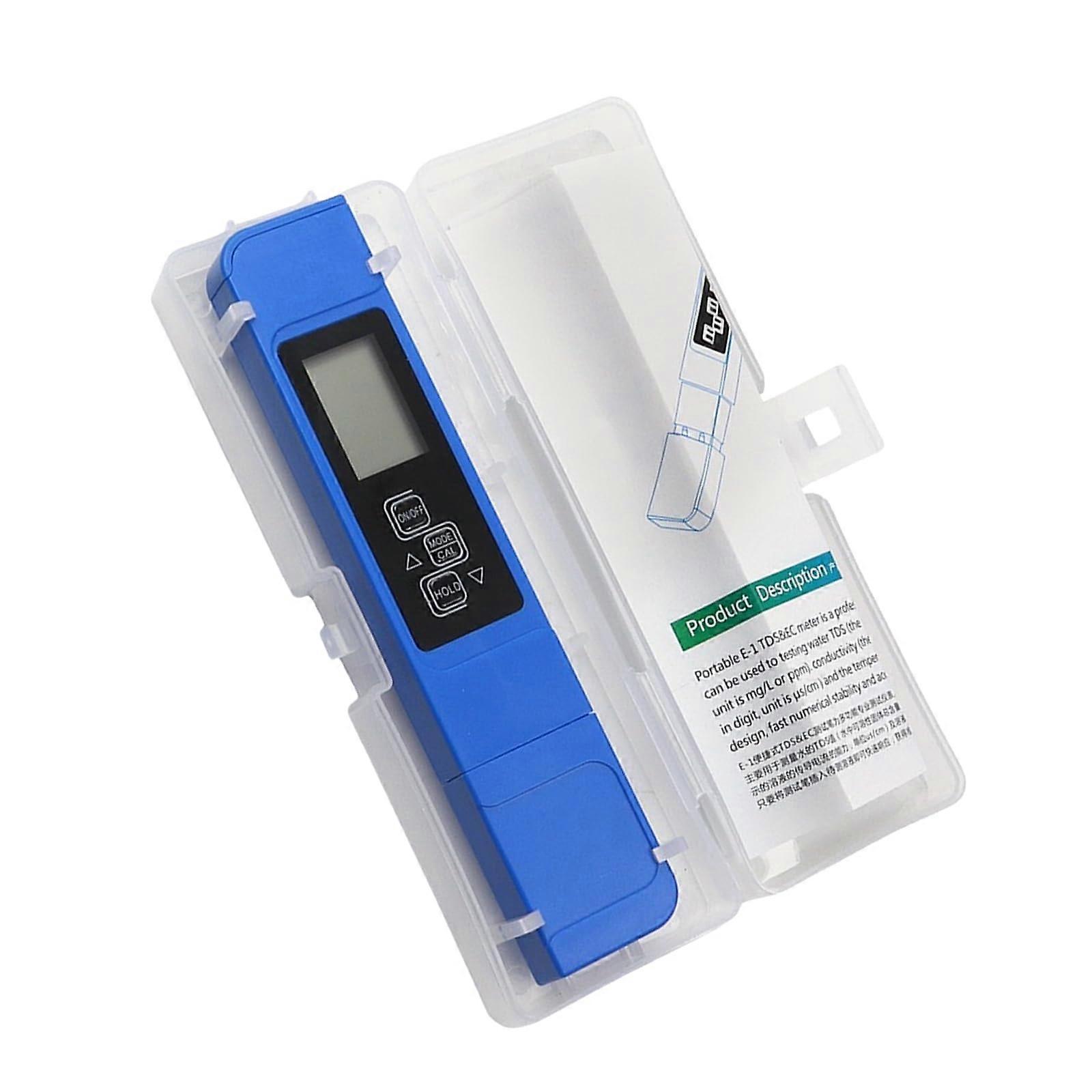 Stable Water Testing Device for Solids and Temperatures, Compact for Home and Laboratory Use, Blue with Box Packaging