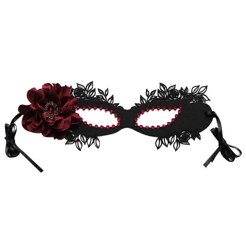 Half Face Masquerade Mask For Halloween Party Women Assorted Color Face Covering 1Set
