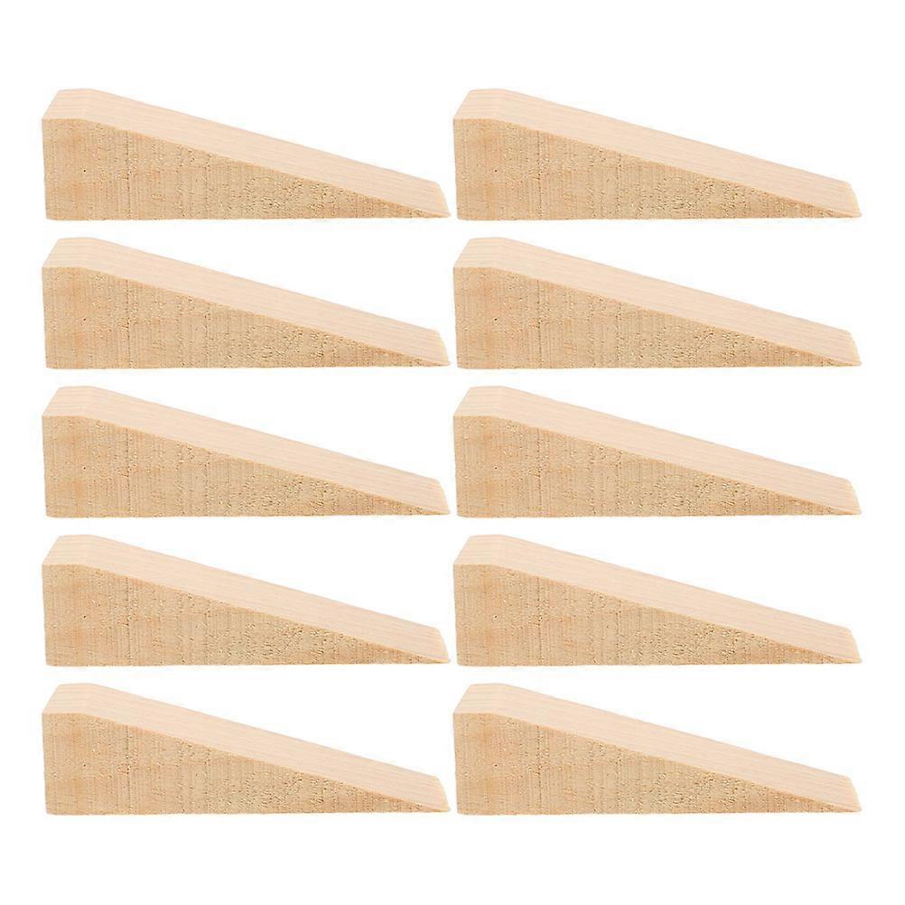 20Pcs Durable Wooden Door Stoppers Wedge Triangle Antislip Design For Home Use Wood Material