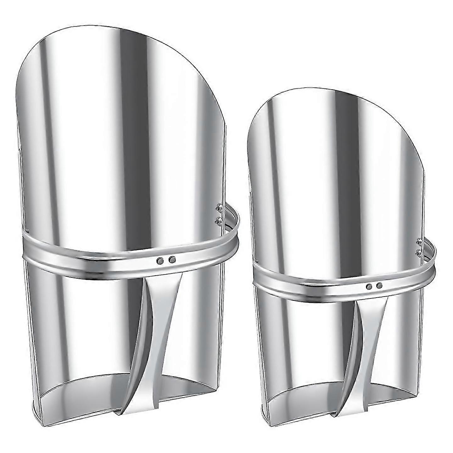 2pcs Metal Feed Grain Scoop For Livestock 2 Sizes Heavy Duty Stackable Horse Feed Scoop With Handle