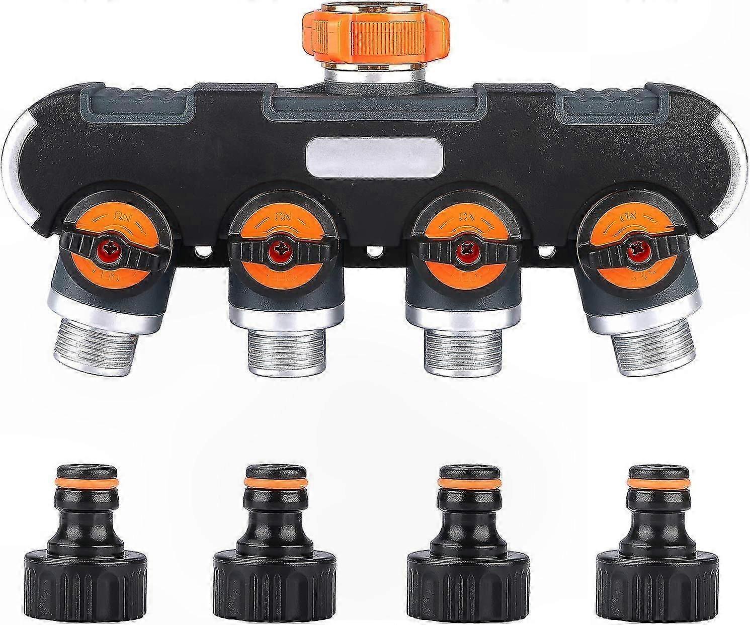 Garden Hose Splitter with Adjustable Lockable Flow Control, 3/4 Inch Connector for Irrigation Systems