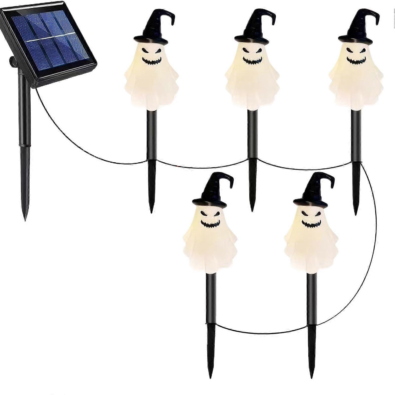 Solar or lantern pathway lighting, classic or lanterns automatically illuminate at dusk, ABS Halloween pumpkin decorations, four.