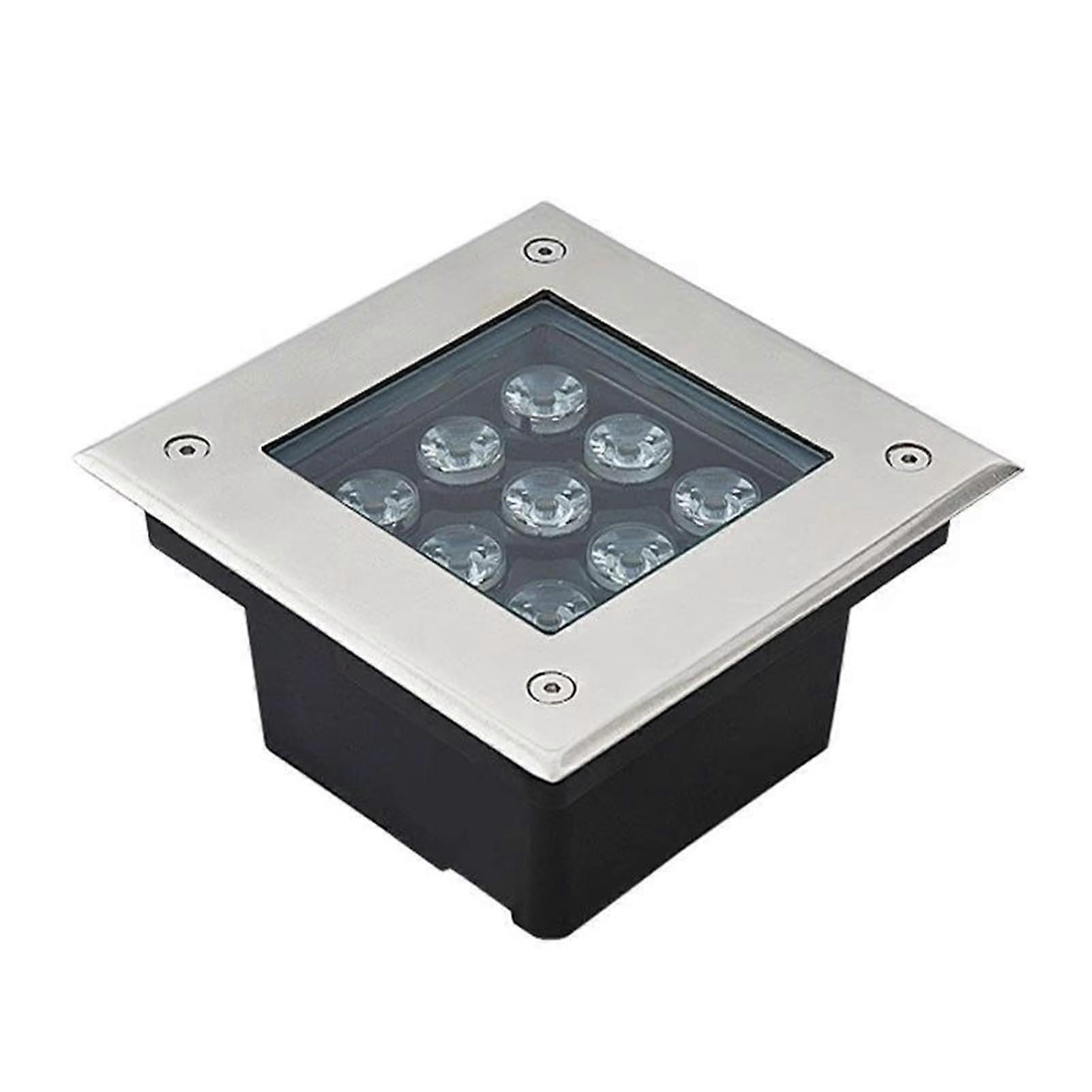 Lowvoltage recessed ceiling lights, square outdoor light, IP66, DC12/24V, embedded for driveway, courtyard, white 3WDC24V