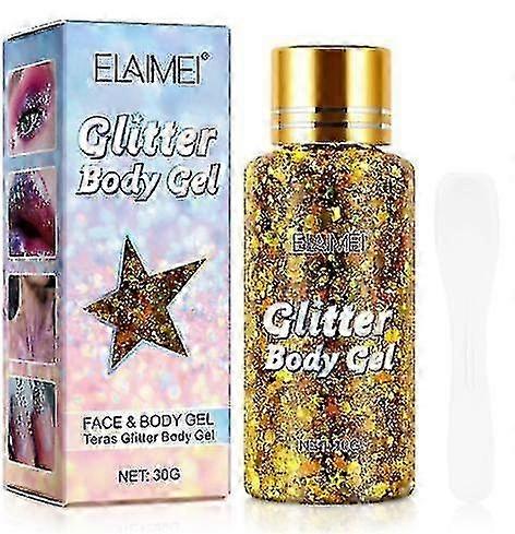 ボディグリッタージェル、グリッターホログラフィックチャンキージェル、グリッターリキッドアイシャドウメイクアップ、マーメイドスパンコールB