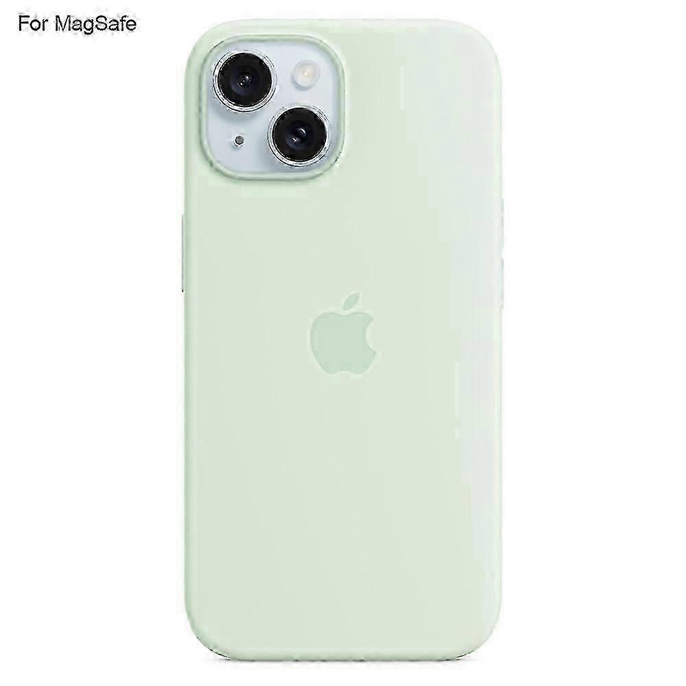 MagSafe Compatible iPhone 15 Case Liquid Silicone Cover with PopSocket