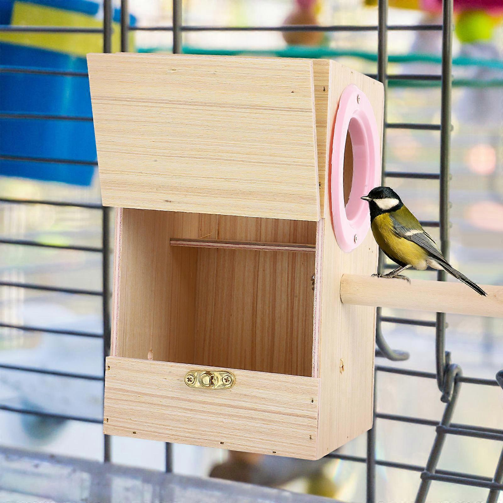 1Pc Wood Creative Nesting Breeding Box for Budgerigar and Parrot