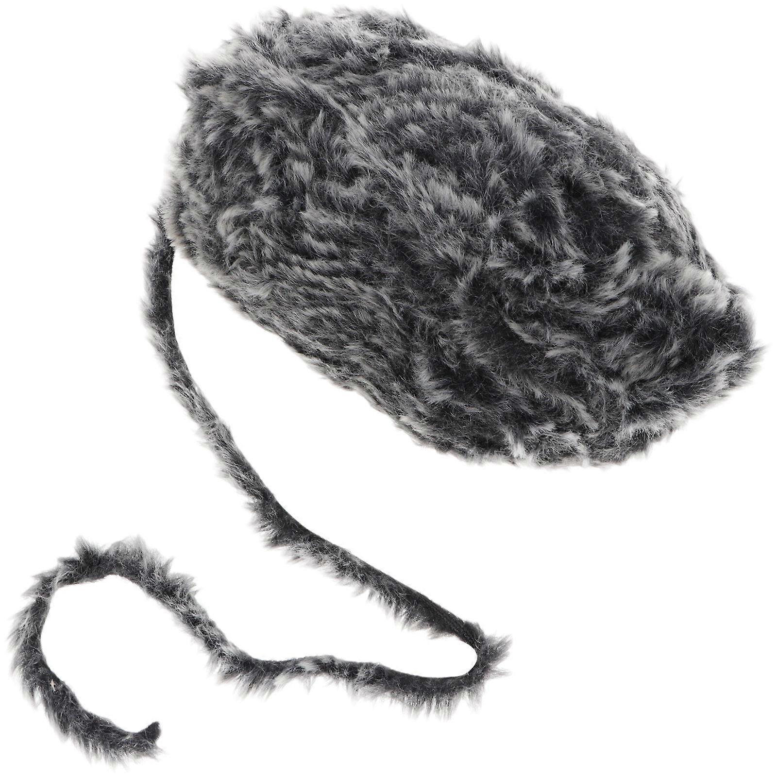 Fluffy Faux Yarn for Crocheting Durable Polyester Black Color Great for Gifts and Decoration