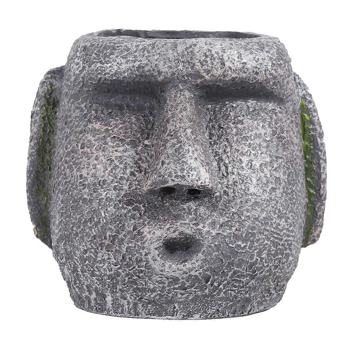Resin Pen Holder Moai Statue Design for Storage Use 1Pcs Creative Container