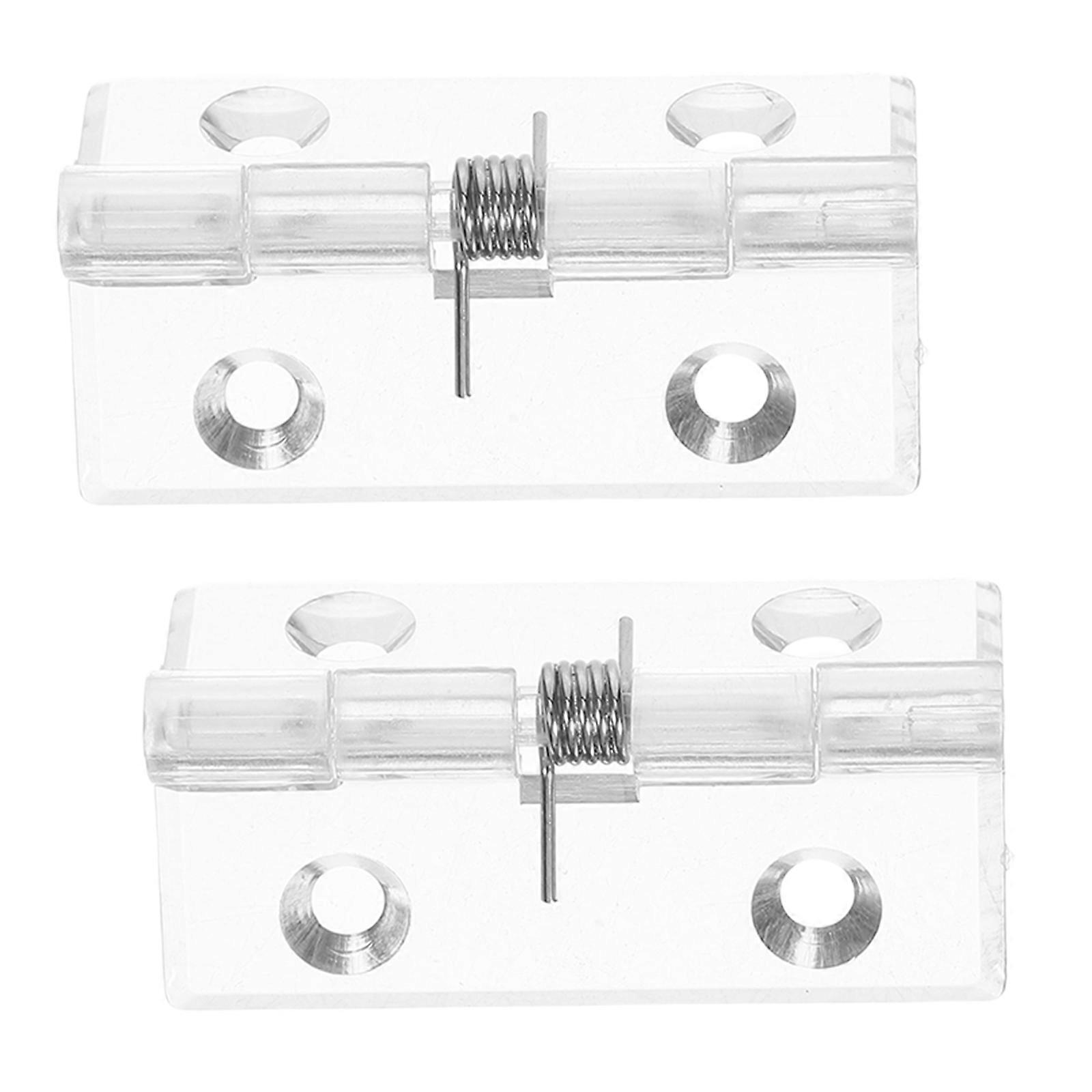 Hidden Self Closing Door Hinges – Durable Transparent Spring Hinges for Quiet Operation in Modern Spaces – Includes Screws for Easy Installation