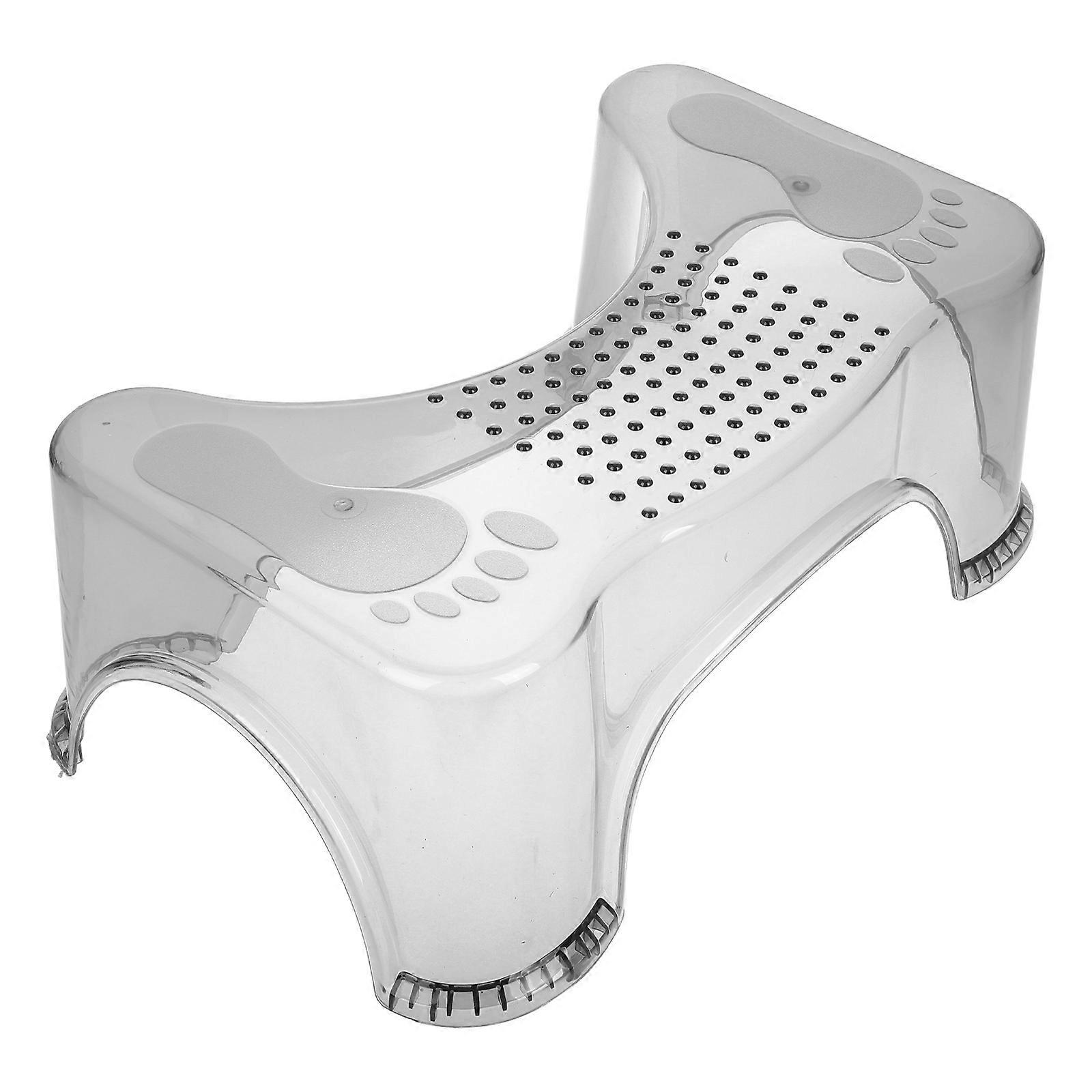 Stable Platform Squatting Toilet Stool For Seniors And Kids Light Grey 1Pcs