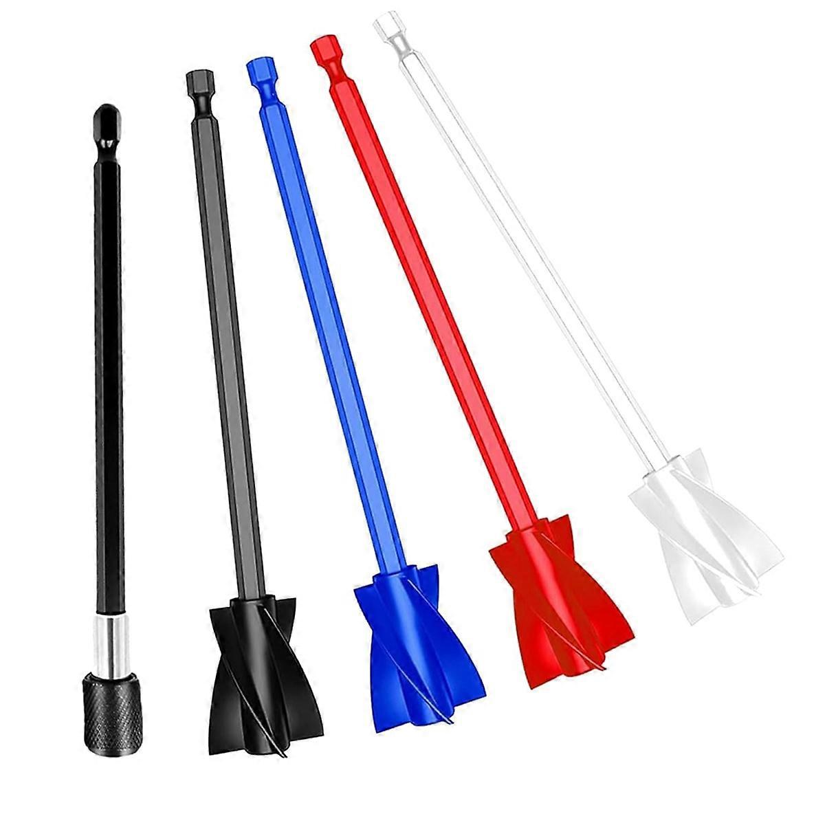 Pack of 4 Reusable Paint Mixer, 1/4 Drill Epoxy Resin Mixing Paddle, Epoxy Resin Stirrer, Epoxy Sti