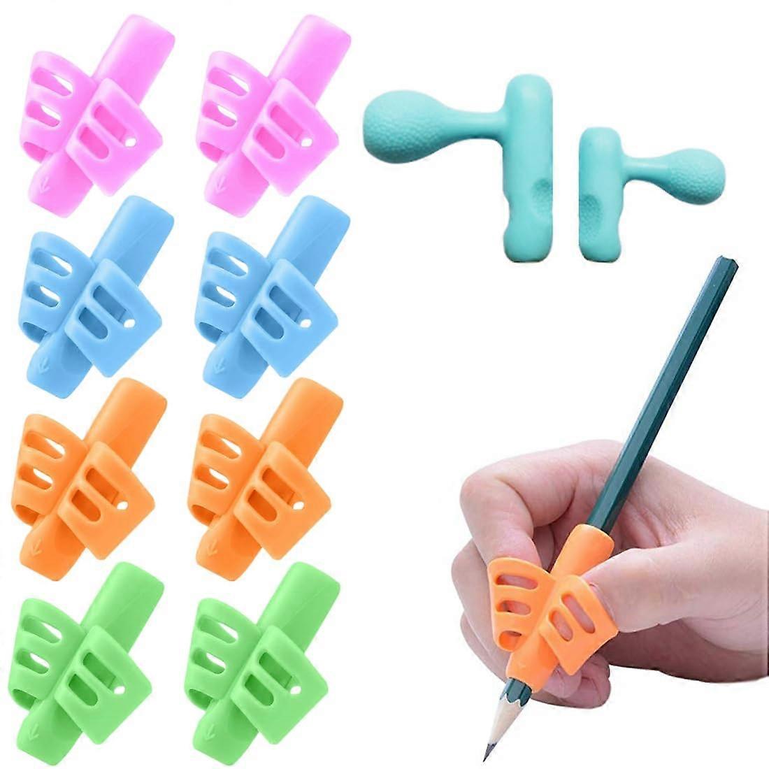 6pcs Pencil Grips for Kids Handwriting Aid, Ergonomic Pen Holders for Children