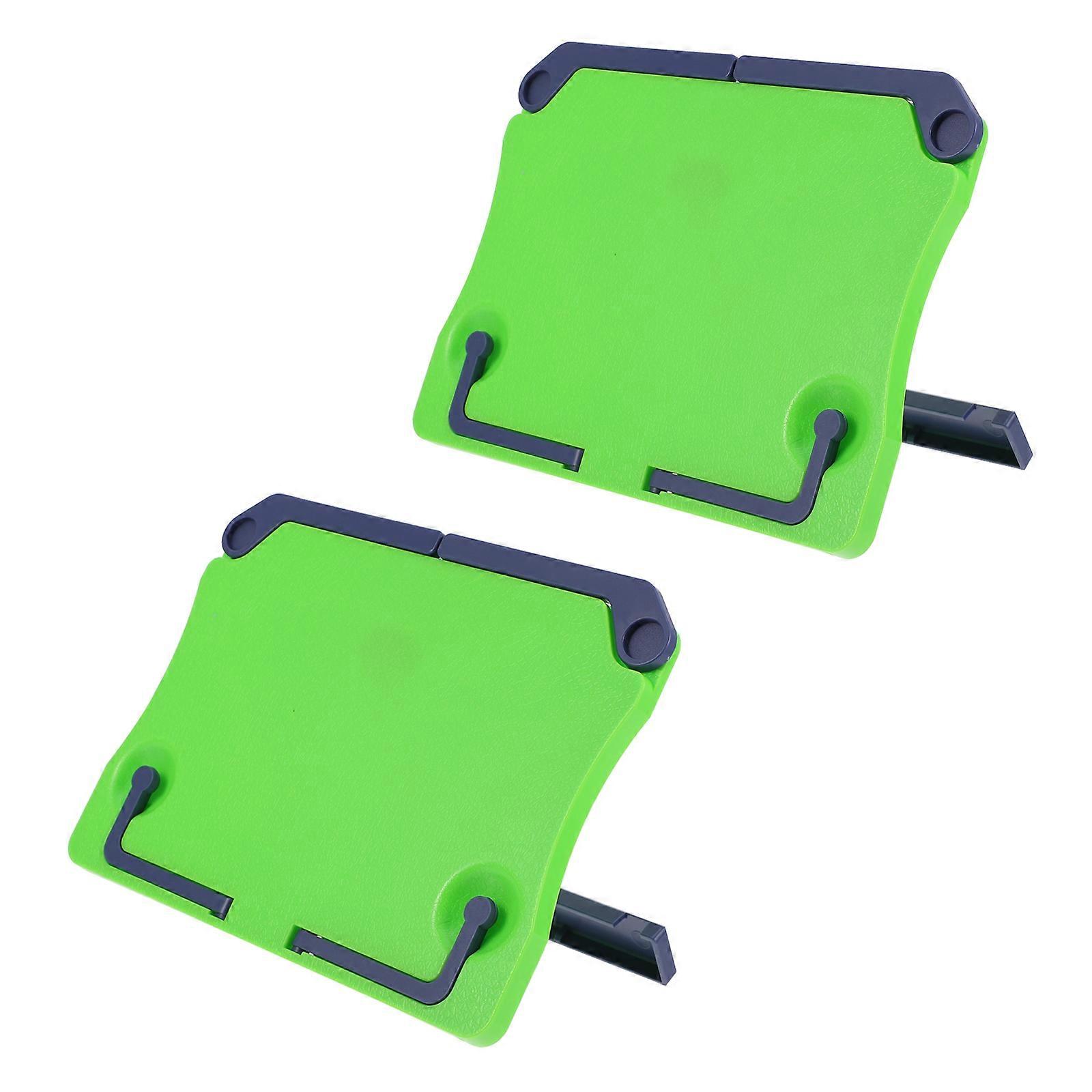 Folding Music Rack 2Pcs Multi-Purpose Book Stands Suitable For Learning And Music Practice In Green Durable ABS