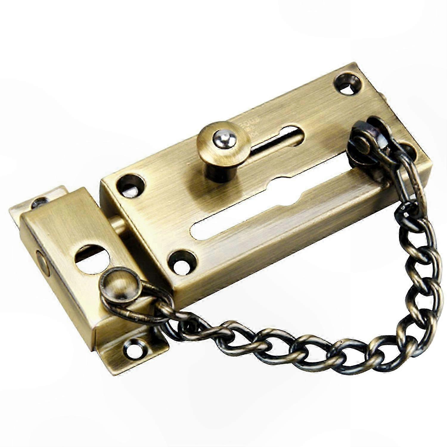 Stainless Steel Door Security Chain Lock Slide Bolt Latch for Home Use High Hardness Thicken Anti-Theft Hardware Accessory
