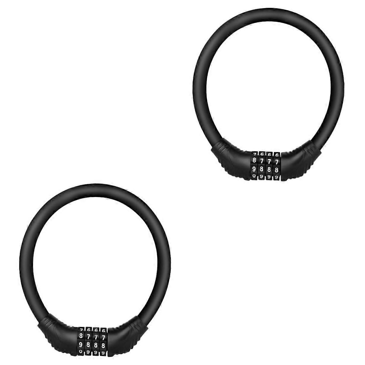 2 pcs. Bike Lock with Password Portable Security Padlock for Bikes, Sturdy and Durable Lock for Bicycles, Scooters, and Strollers