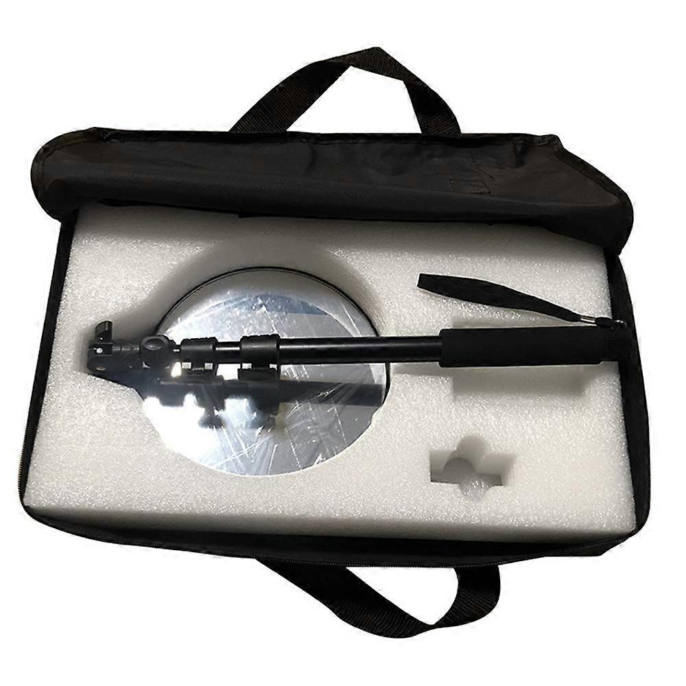 Telescopic Inspection Mirror 19 x 19 cm, Adjustable Retractable Handle for Vehicle Roof Safety Inspection