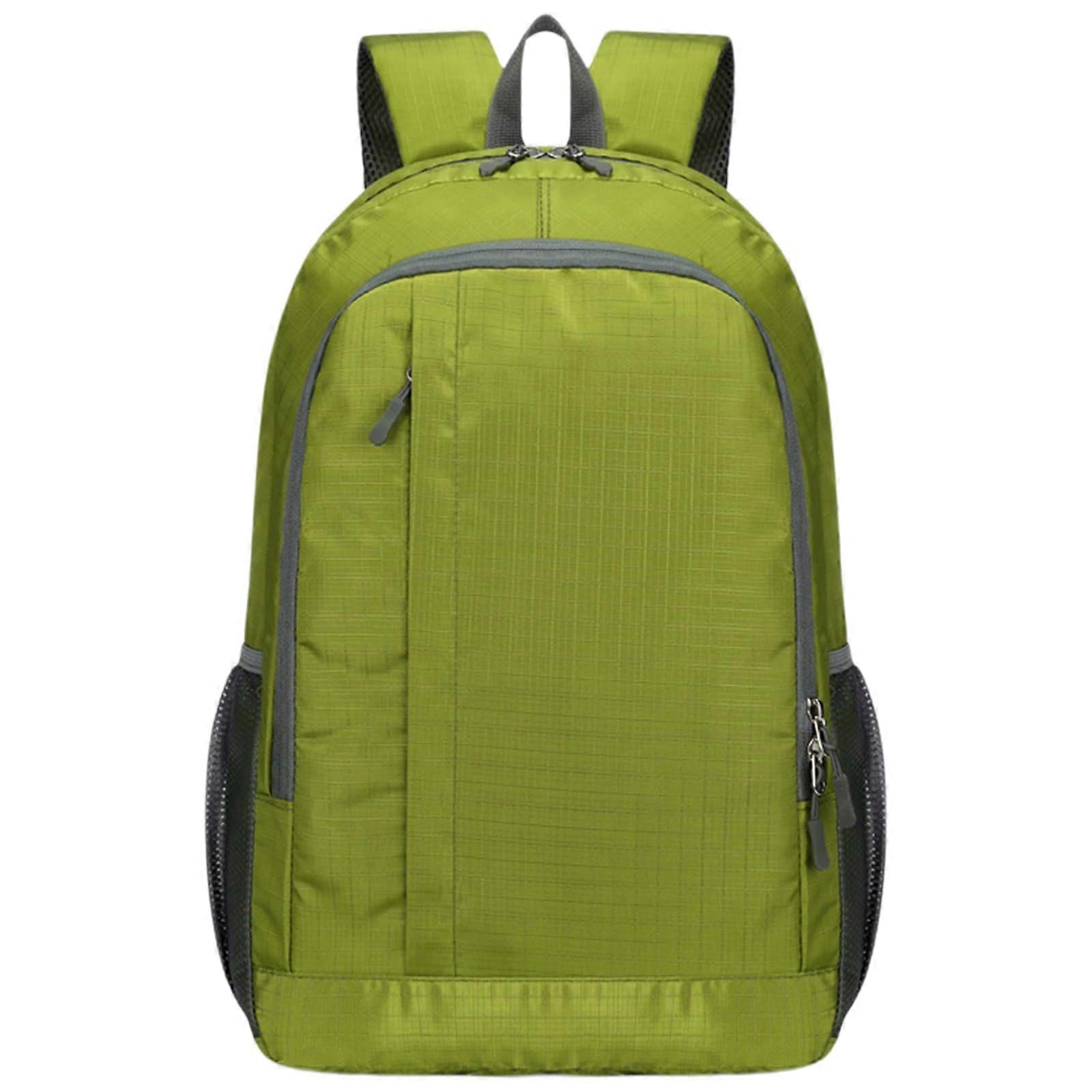 Lightweight Foldable Backpack for Outdoor Travel Sports, Water Resistant, Green, Unisex Design, Ideal for Camping