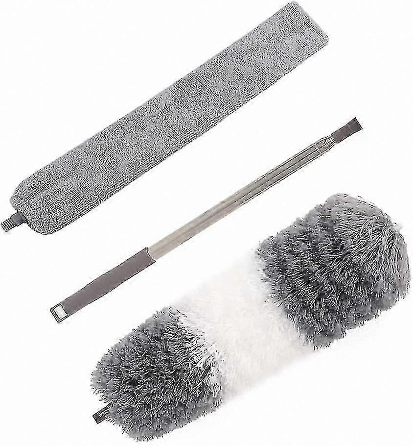 Retractable Microfiber Cleaning Duster, 2.5M Extendable Handle for Home Dusting, Sturdy and Long-Lasting Use