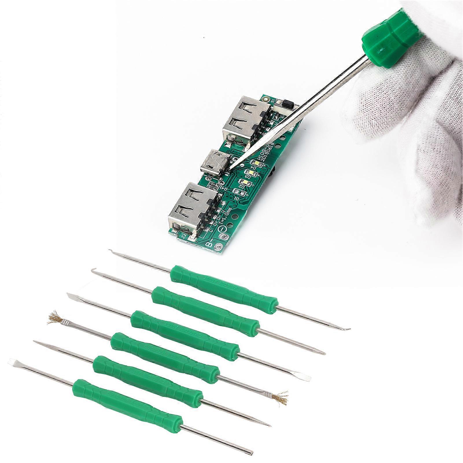 6 Pcs Set Solder Assist Tool Double Sided Hardened Tip Ergonomically Professional Welding Auxiliary Tools