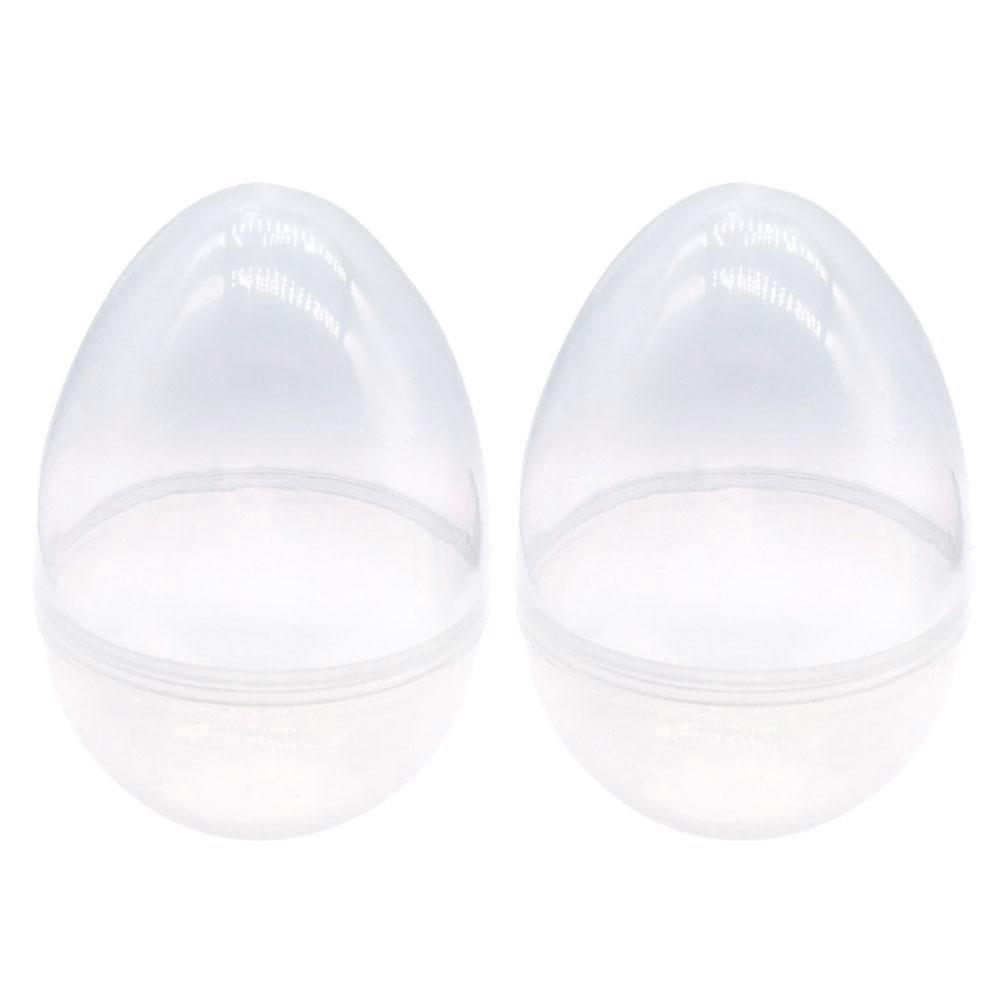 Fillable Clear Easter Eggs,4.5 Inch Empty Fillable Plastic Easter Eggs,DIY Painting Easter Egg to Fill Candy,Toy,Fillable Easter Egg for Easter Baske