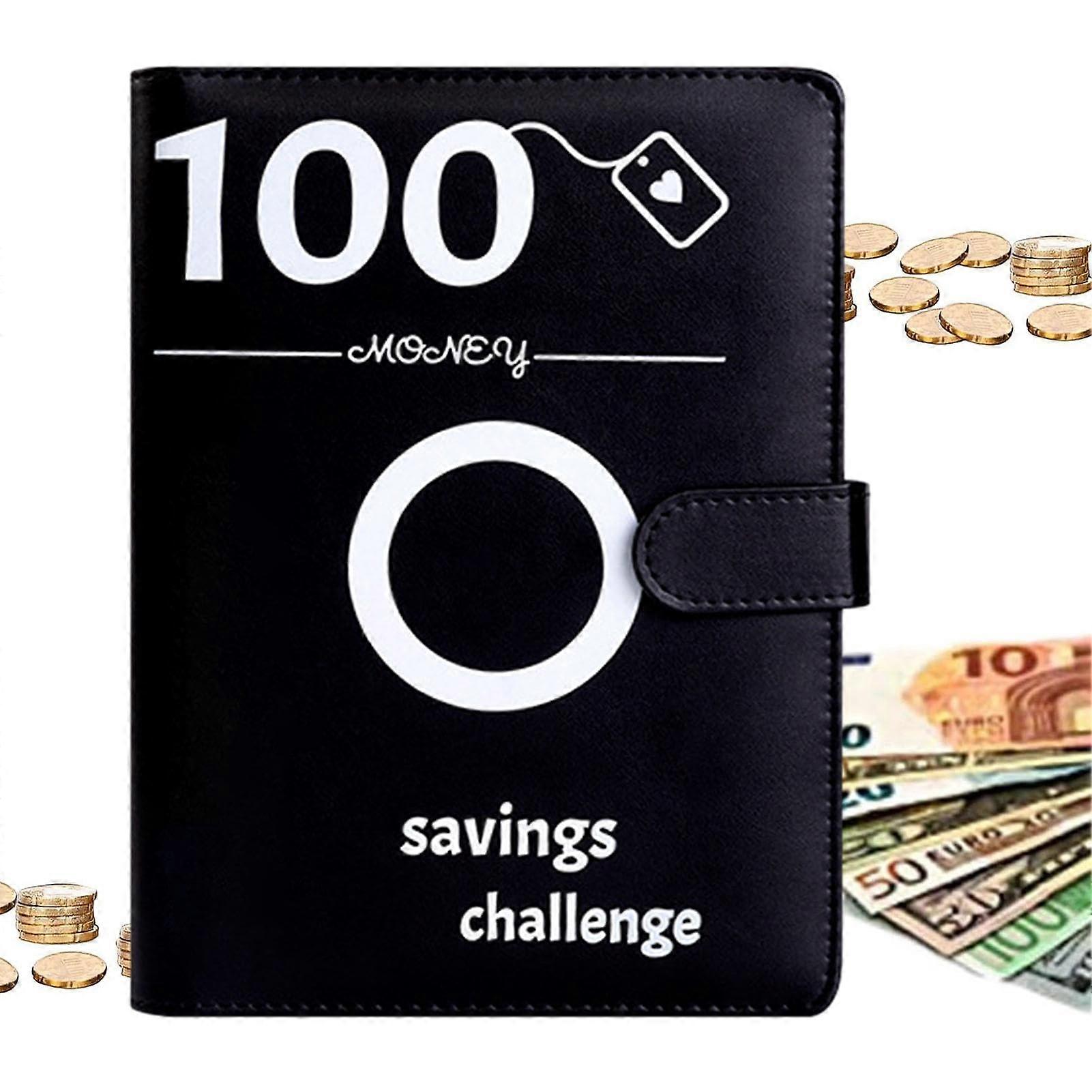 100 Envelope Challenge Binder Kit, Money Saving Challenge Organizer, Budget Folder with 100 Envelopes for Savings Success