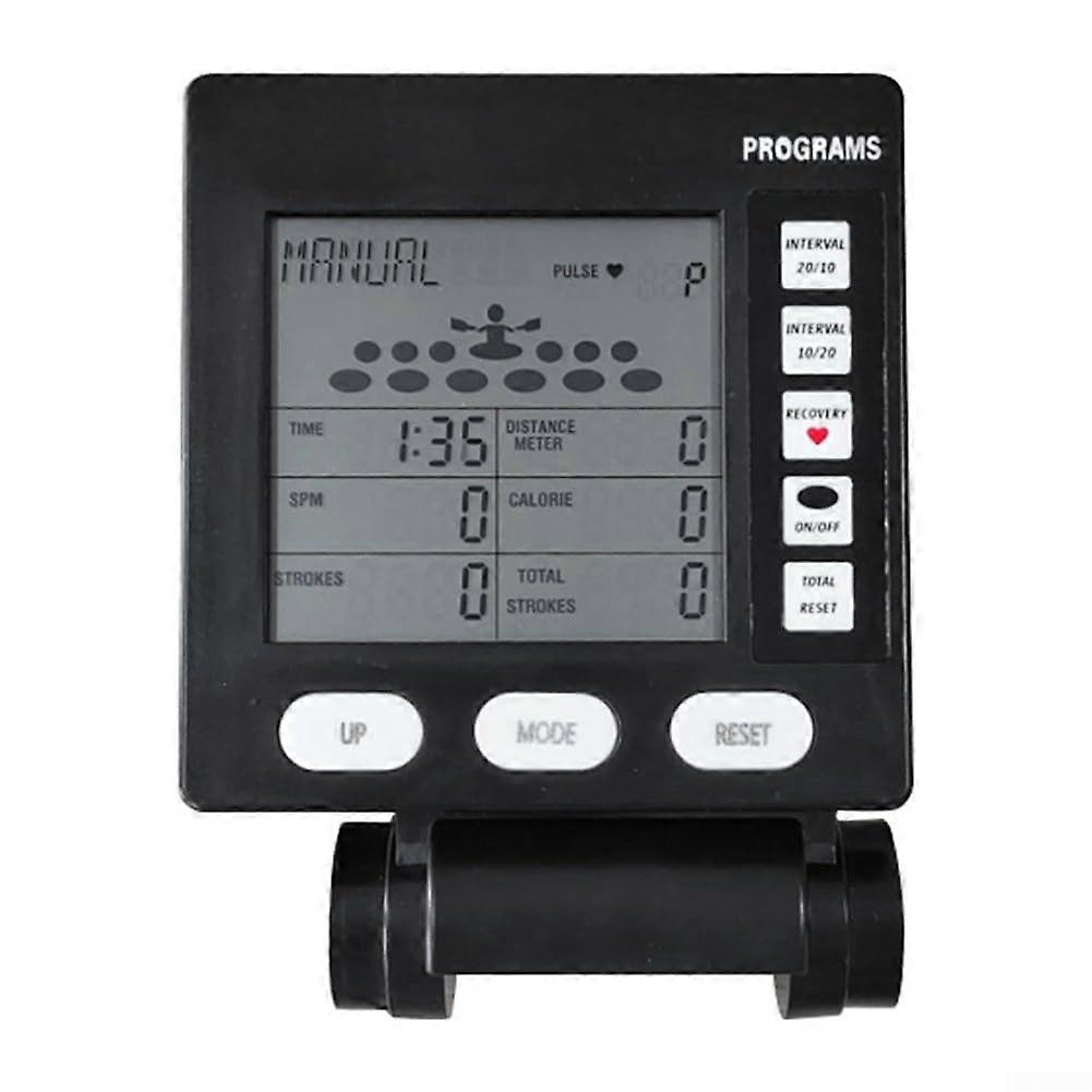 Reliable Rowing Machine Monitor, Wireless LCD Speedometer with Comprehensive Performance Tracking