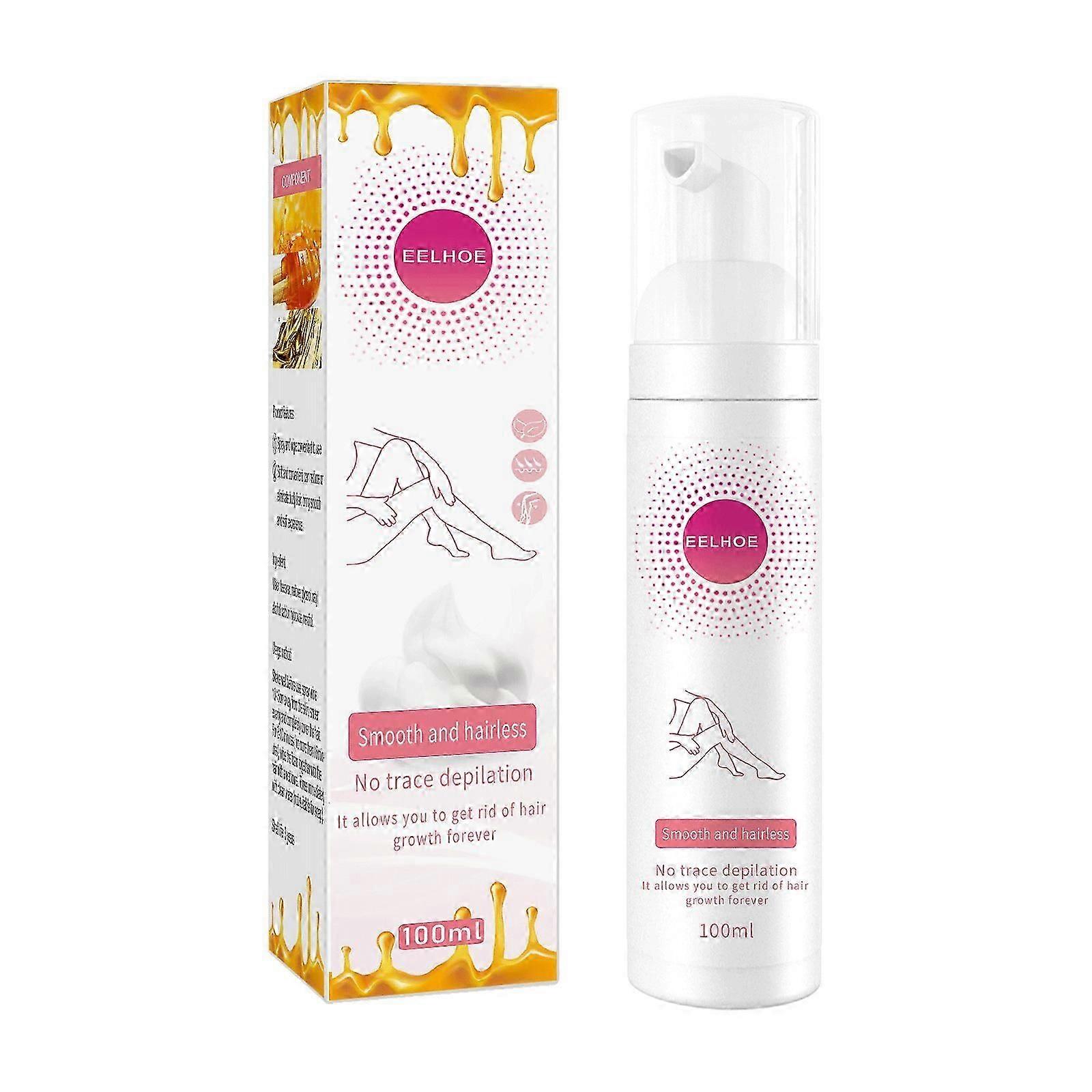 Honey Mousse Hair Removal Spray - Smooth Foam for Legs, Arms & Underarms