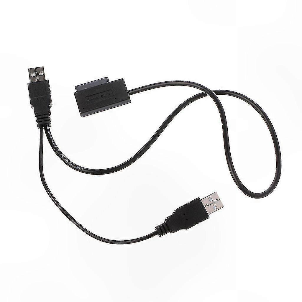USB 2.0 to SATA Adapter Cable with External Power, 7+6+13 Pin Connector for Data Transfer and Power Supply