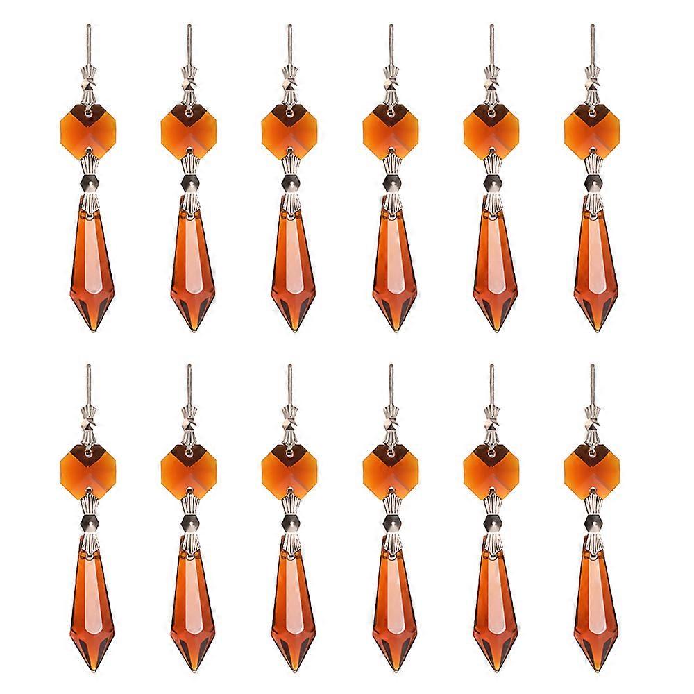 12 Crystal Prisms for Icicle Chandeliers for Replacement Drops