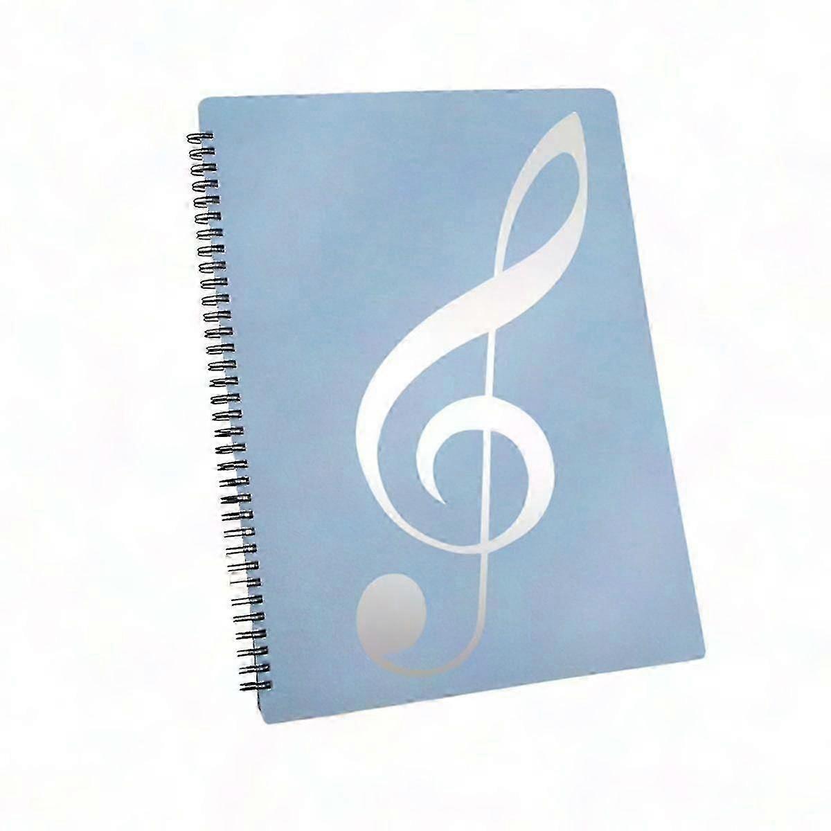 Sheet Music Binder for Letter & A4 Size, 60-Page Writable Folder, Music Holder with Clear Pockets