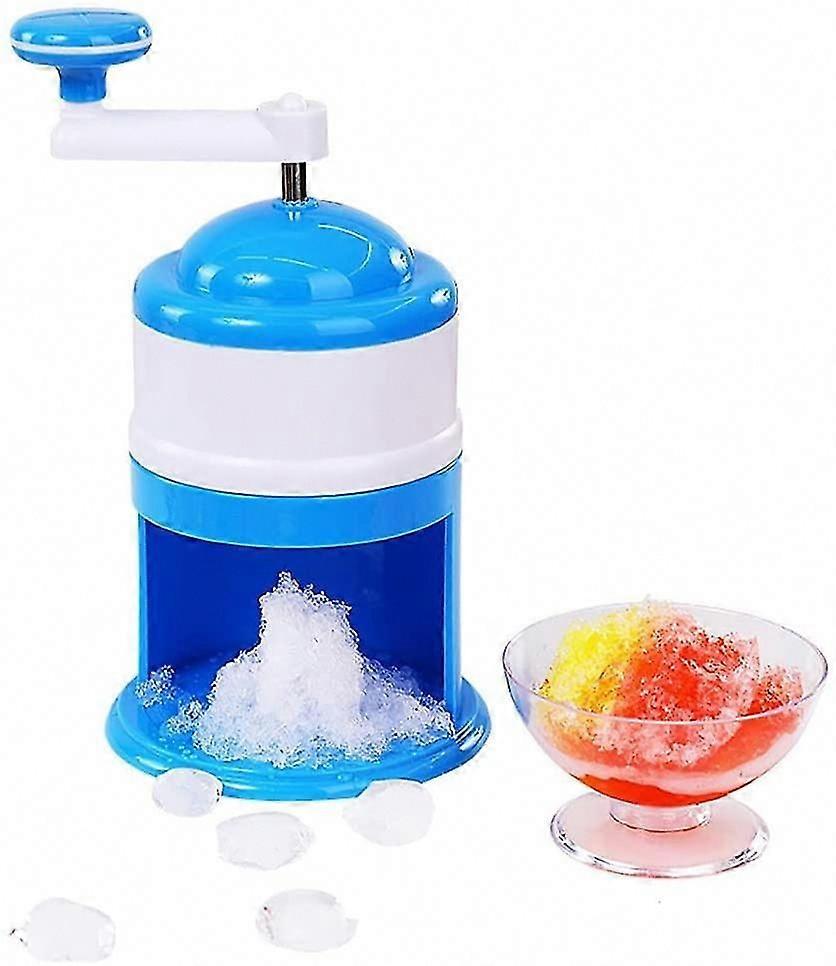 Hand Crank Ice Crusher for Drinks - Fast Coarse, Shaved, or Fine Chips for Snow Cones & Slushies - Mini Portable Ice Machine