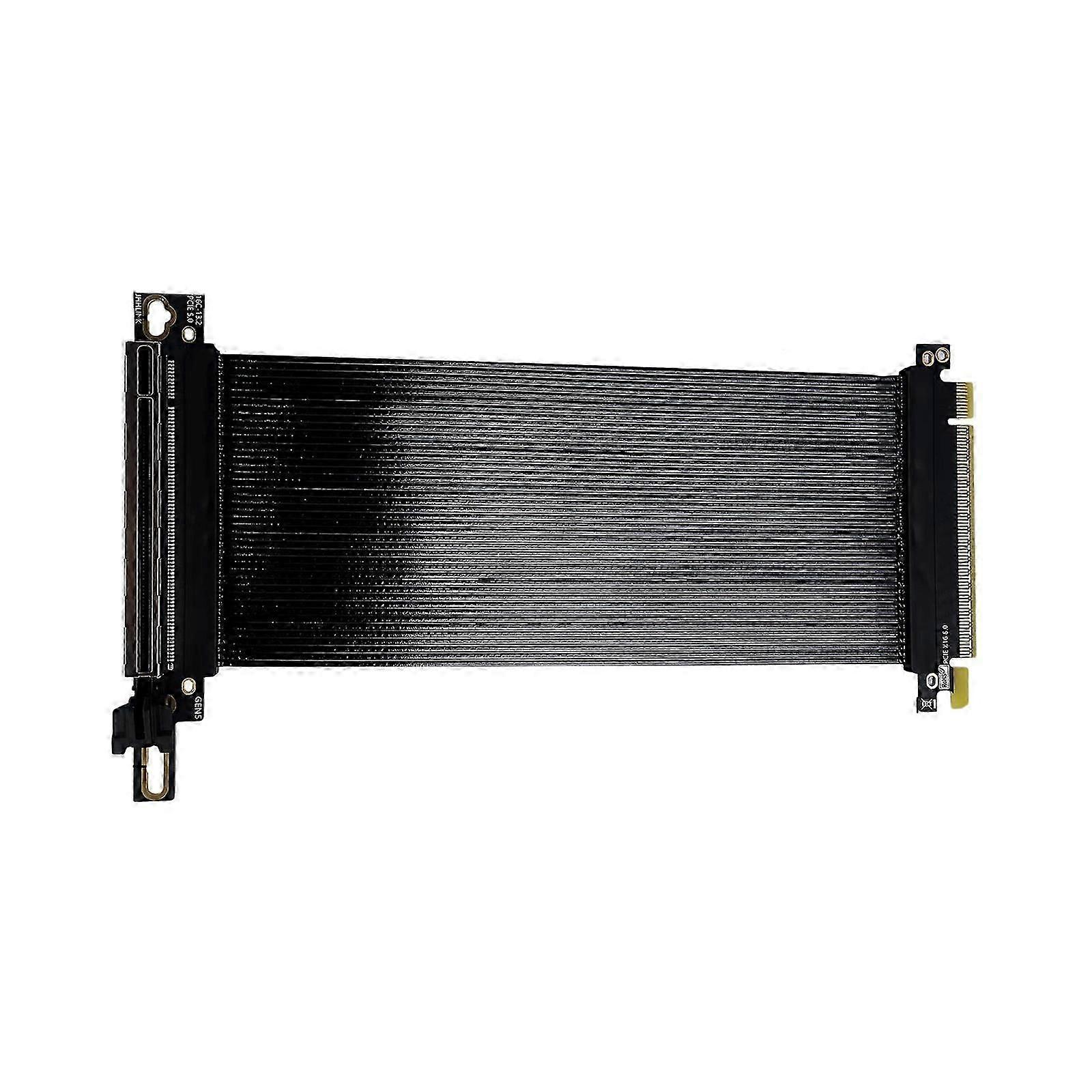 Flat 0.9mm PCIe 5.0 X16 Risers Cord Vertical GPU Installation Aluminum Polyester