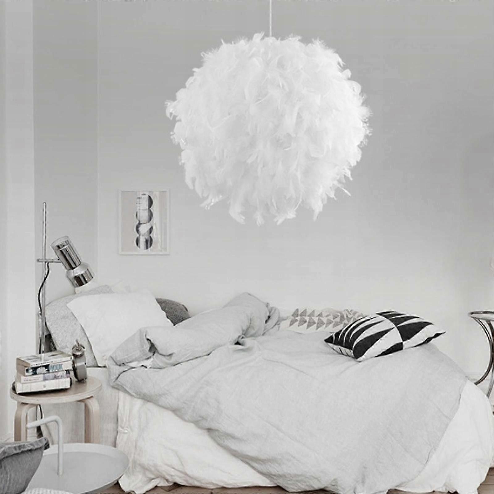 Feather Pendant Ceiling Light Chandelier E27 Kitchen Lighting Hanging 50cm
