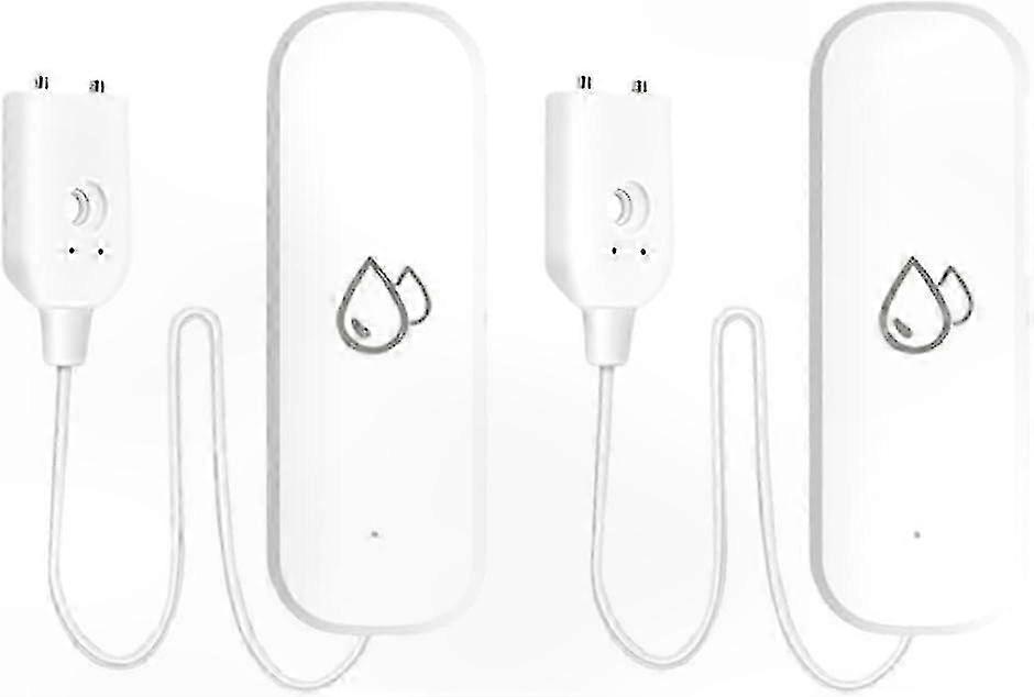 Smart Home Water Leak Detection System, 2-Pack WiFi Sensors with App Alerts and Remote Monitoring