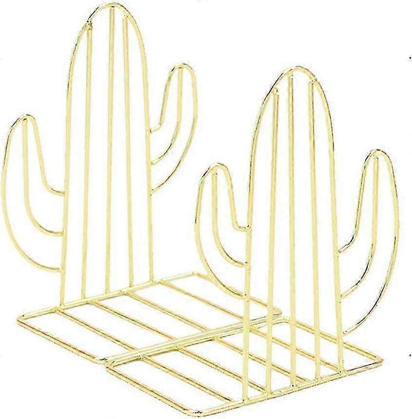 Adjustable Book Holder Stand, Modern Cactus Design, Desktop Organizer, Sturdy Reading Stand