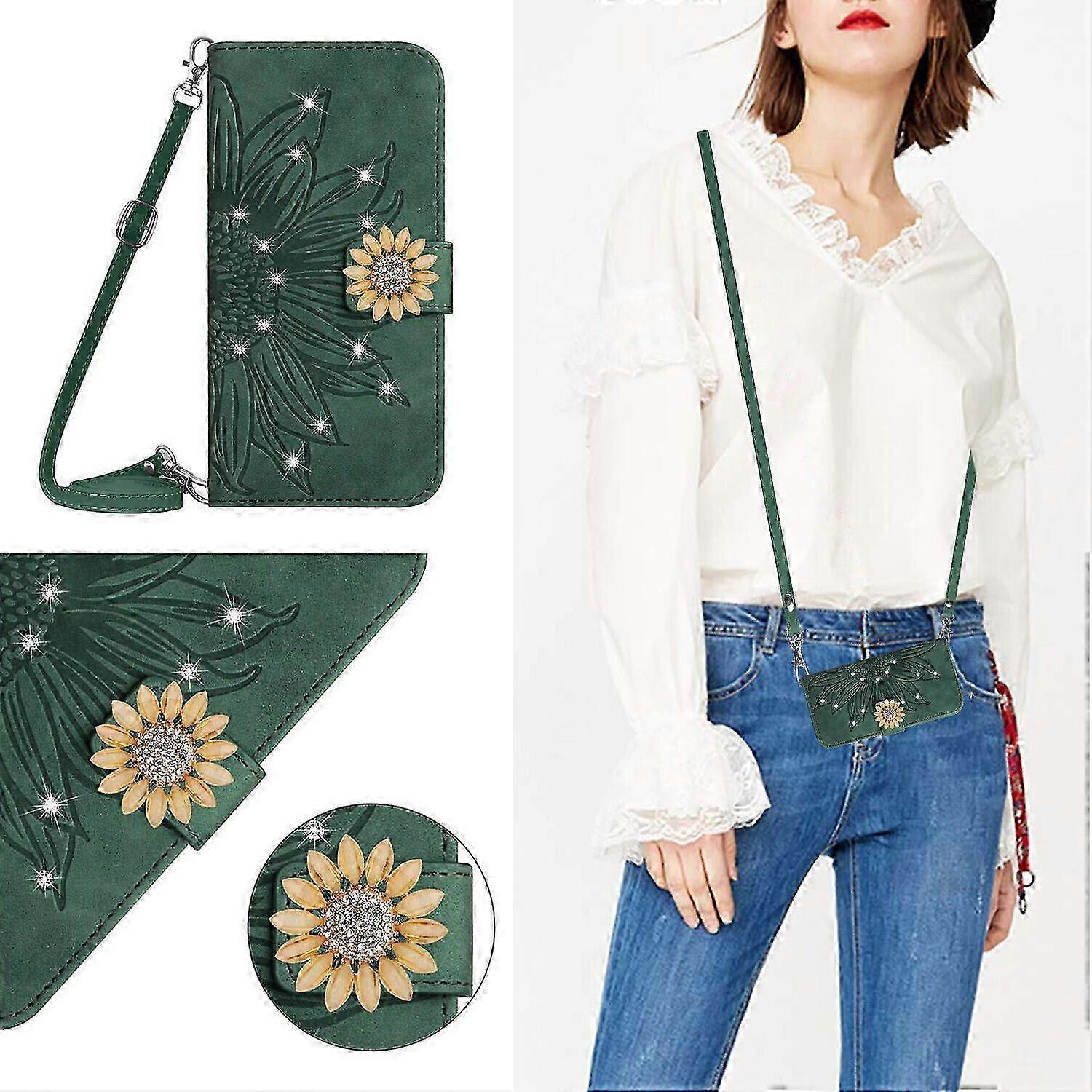 Case for Xiaomi Redmi 9 Sunflower Leather Adjustable Wallet Cover C...