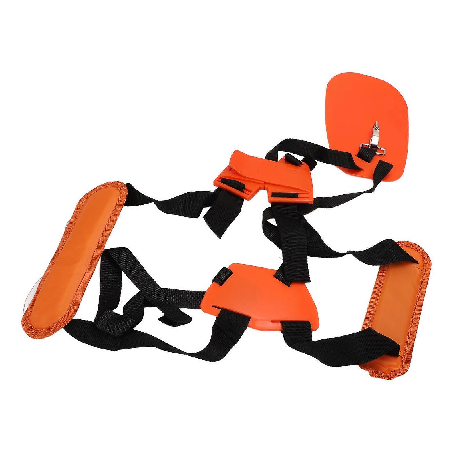 Heavy Duty Orange Trimmer Double Shoulder Strap Adjustable Harness
