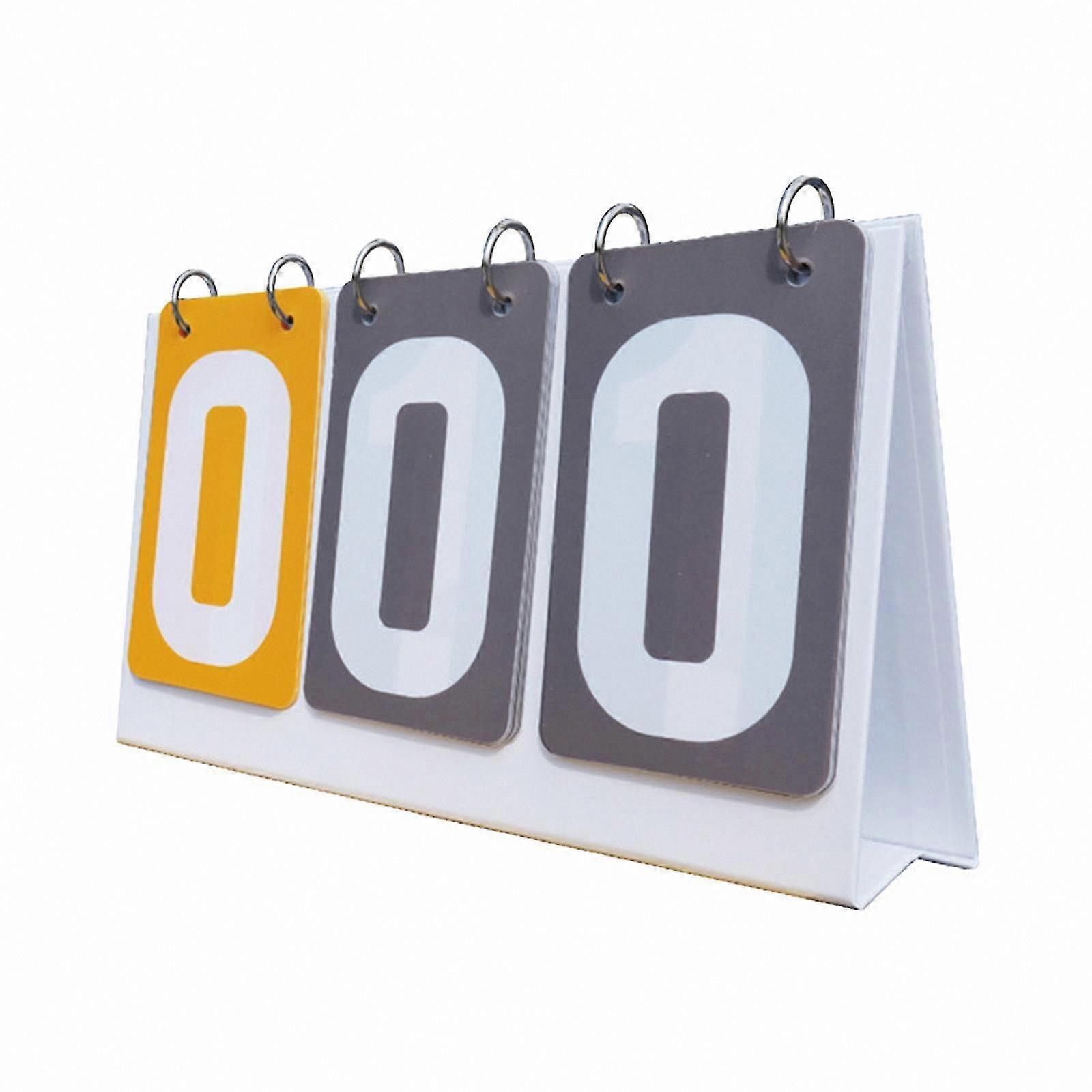 Large 3-Digit Flip Scoreboard for Badminton and Indoor Games - Portable Score Keeper Board