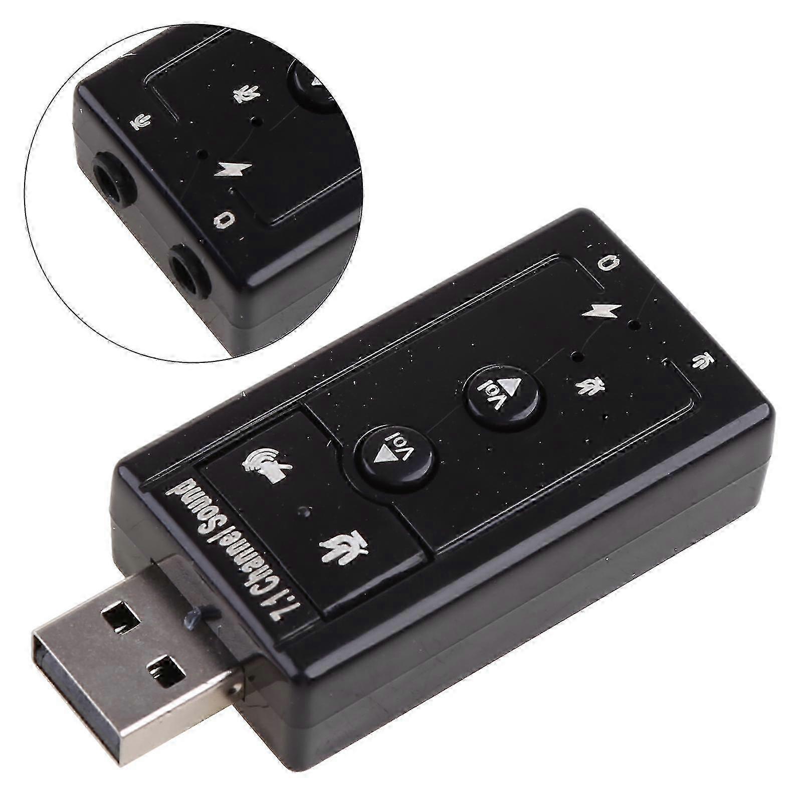 Usb2.0 External 7.1 Channel 3d Virtual Audio Sound Card Adapter Pc ...